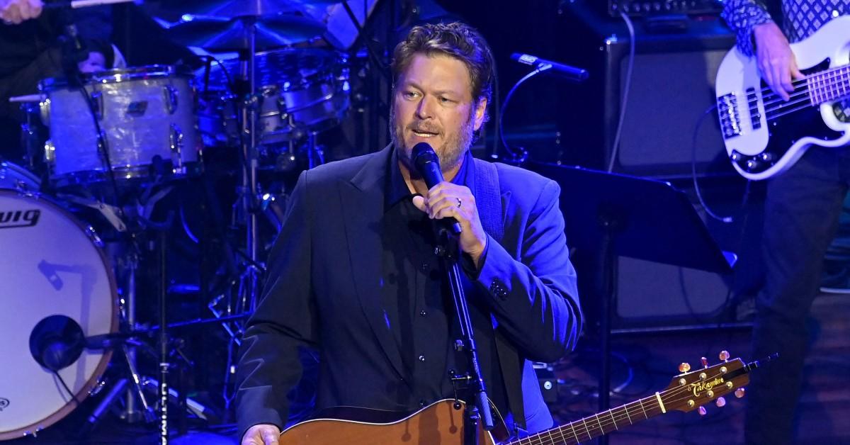 Blake Shelton performing on a stage