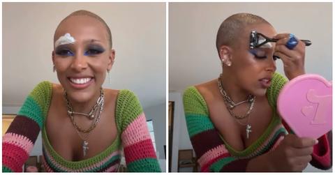 Doja Cat shaved off her eyebrows on Instagram Live.