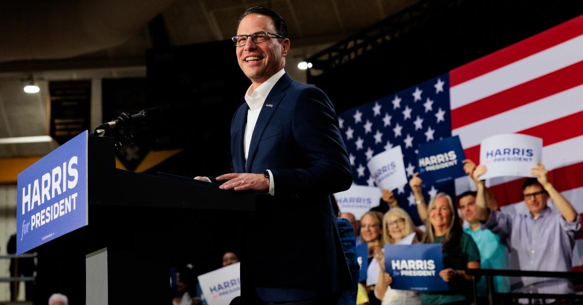 Pennsylvania Governor Josh Shapiro speaks during a campaign rally for Vice President Kamala Harris on July 29, 2024 