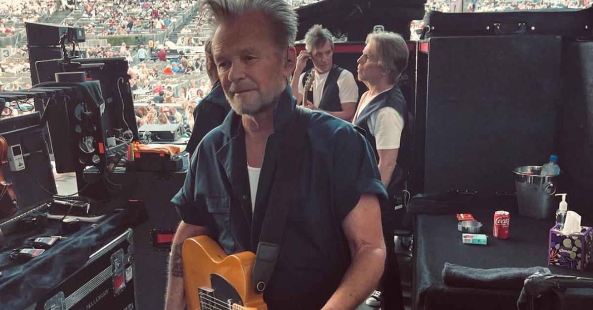 John Mellencamp backstage at a concert