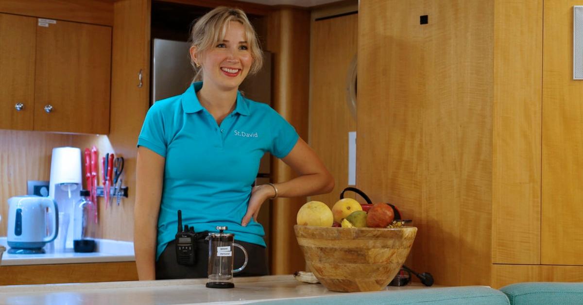 Cat Baugh aboard the St. David on Below Deck