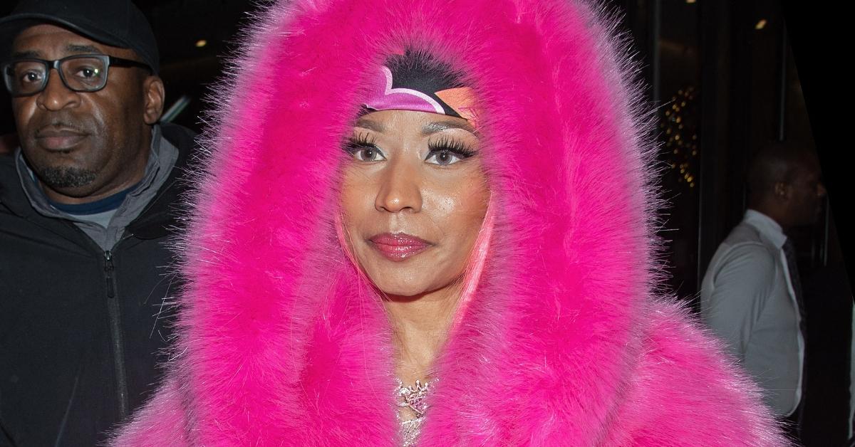 Nicki Minaj photographed in pink fur.