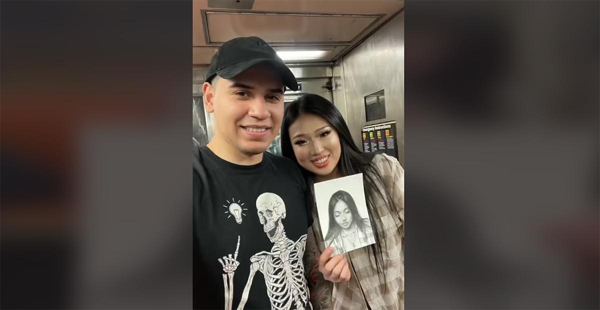 A subway drawing ellicited a surprising response from one girl