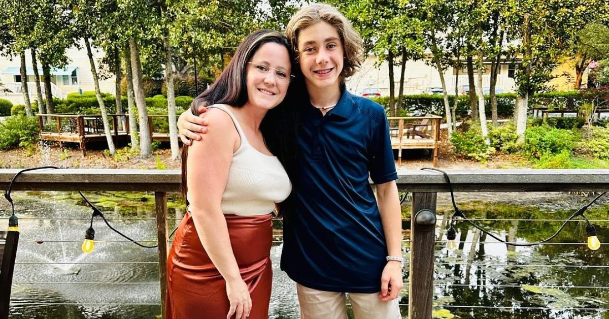 Jenelle and Jace Evans on a dock