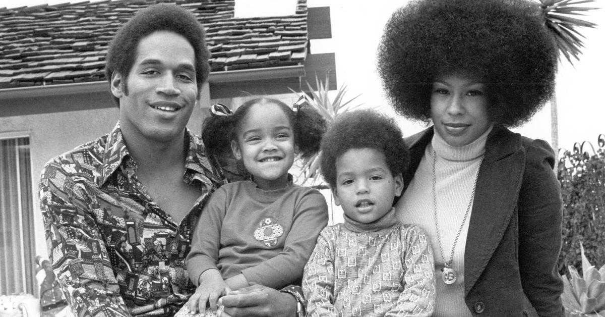 O.J. Simpson and first wife Marguerite Whitley with their kids Arnelle and Jason in 1973.