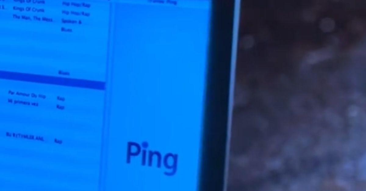 Ping shown on iTunes during a scene of 'Pitch Perfect'