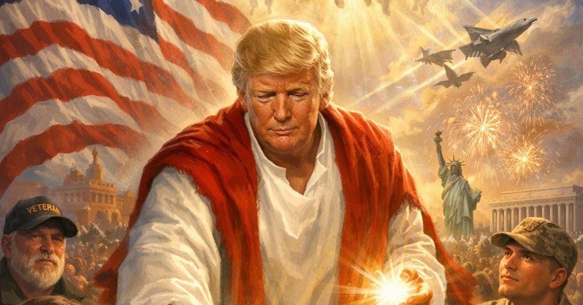 President Trump Posted an AI Image of Himself as Jesus After Attacking the Pope