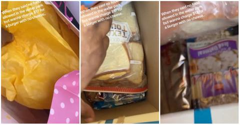 gift wrap food sneak water park