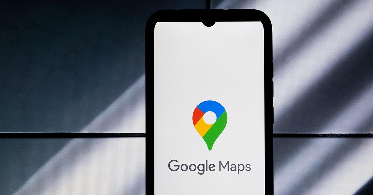 Google Maps on a smartphone. 