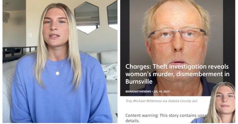 A woman discovers tanning salon costumer is an alleged murderer