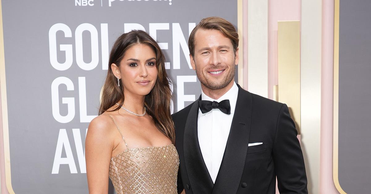 Glen Powell and Gigi Paris at the Golden Globe Awards.