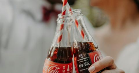 Paper Straws in coke bottles