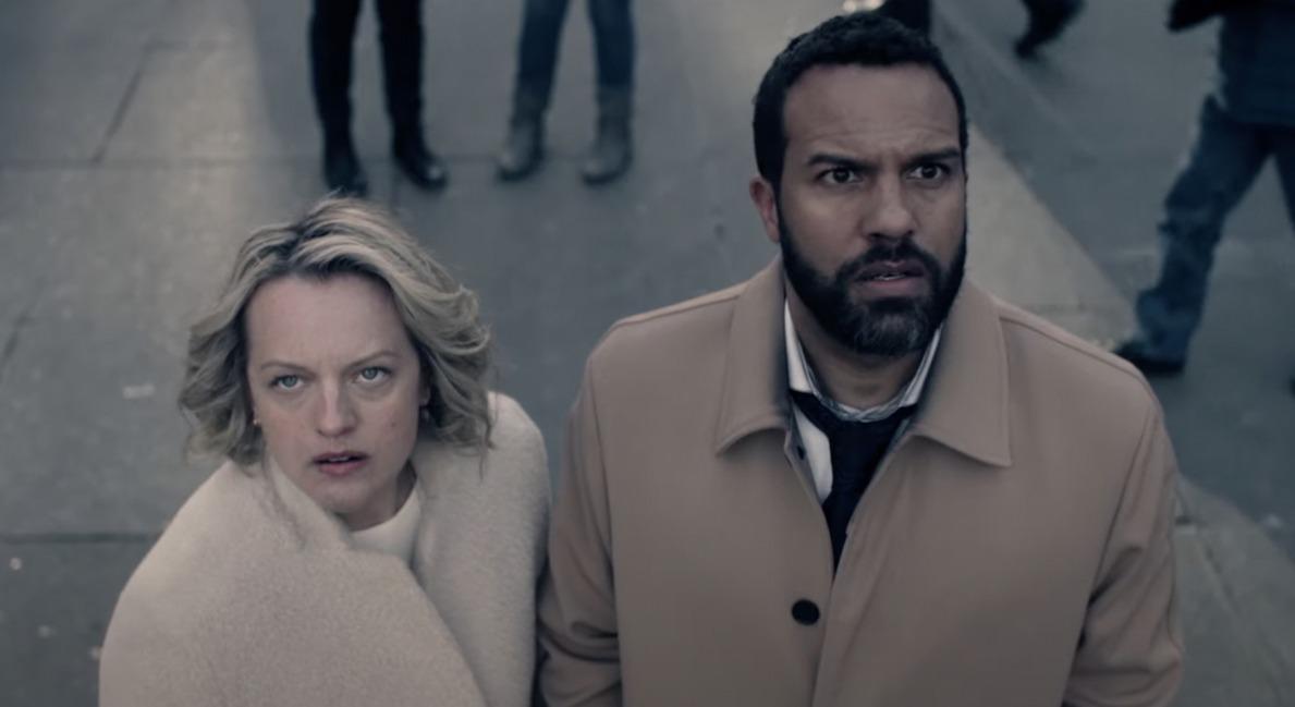 Elisabeth Moss and O-T Fagbenle in 'The Handmaid's Tale'