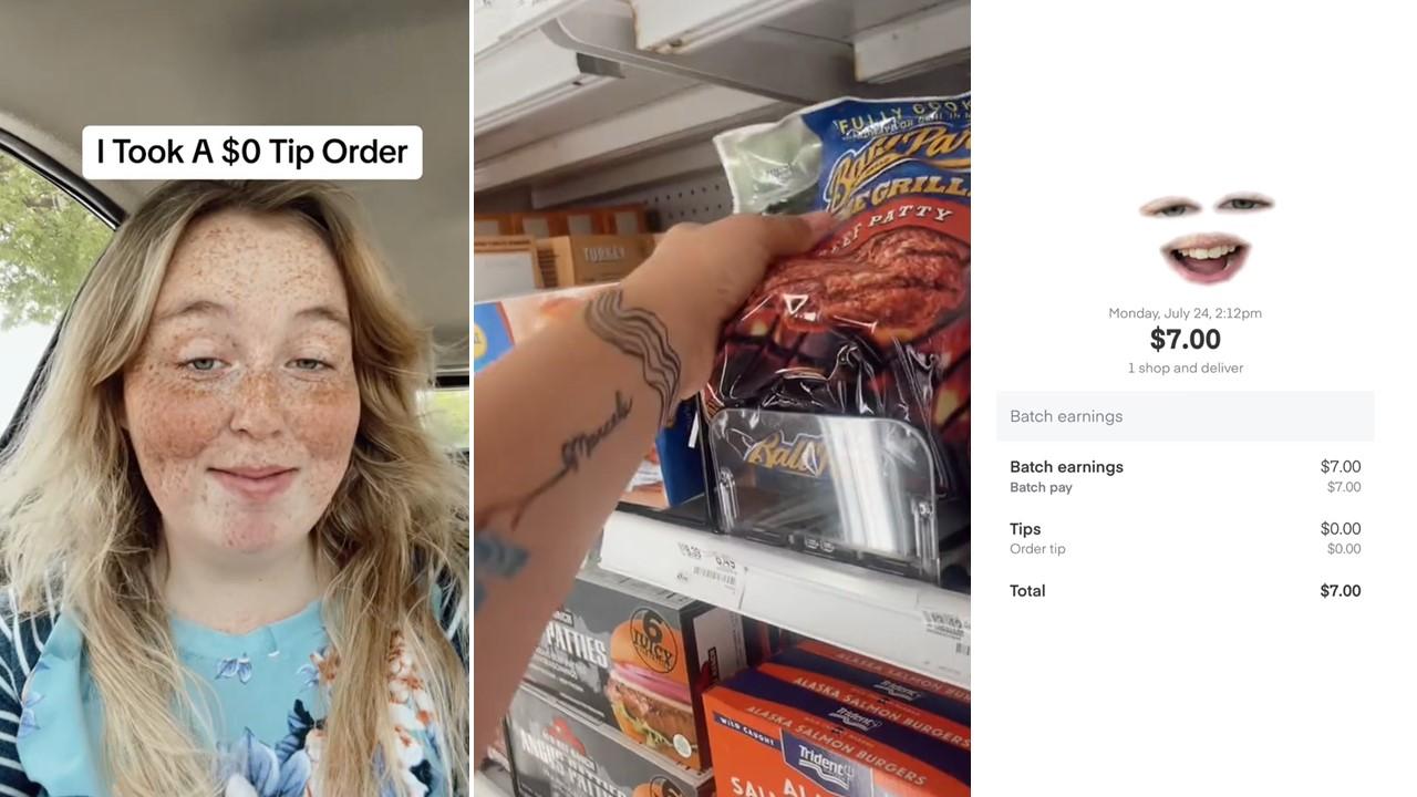Instacart driver zero tip order TikTok