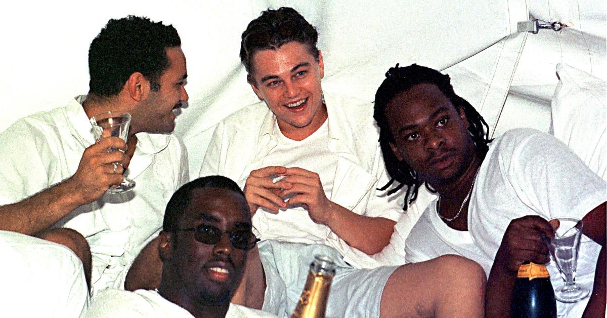 Sean "Diddy" Combs at a party in 1999 with younger Leonardo DiCaprio