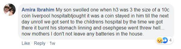 child swallowing batteries