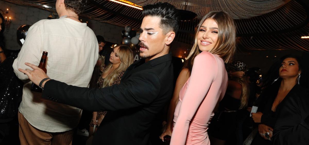 Tom Sandoval and Raquel Leviss at a Vanderpump Rules party