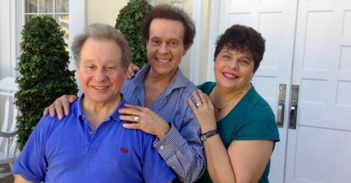 Richard Simmons (center) with brother Lenny (left) and Lenny's wife Cathy (right) in 2013