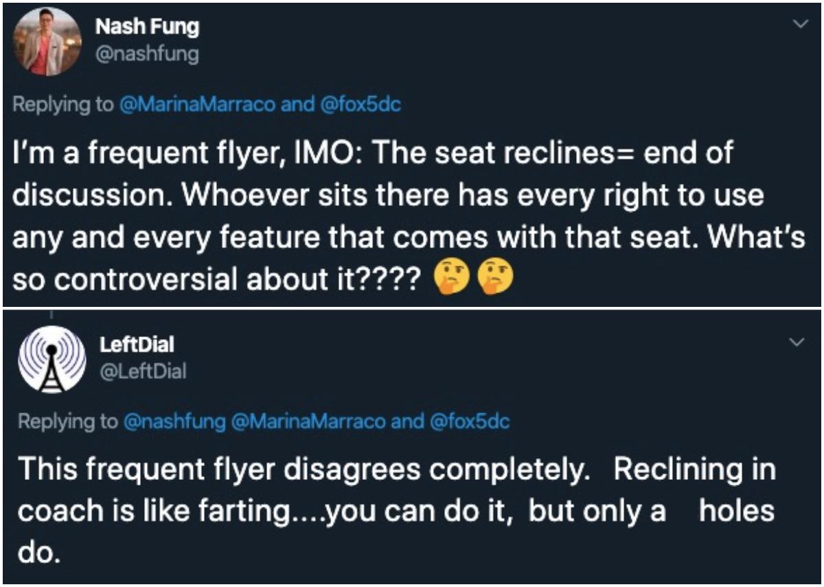 seat recliner debates