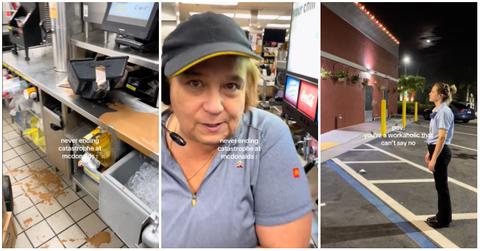 Viral post about a woman who wanted to quit her McDonald's job during the rush,