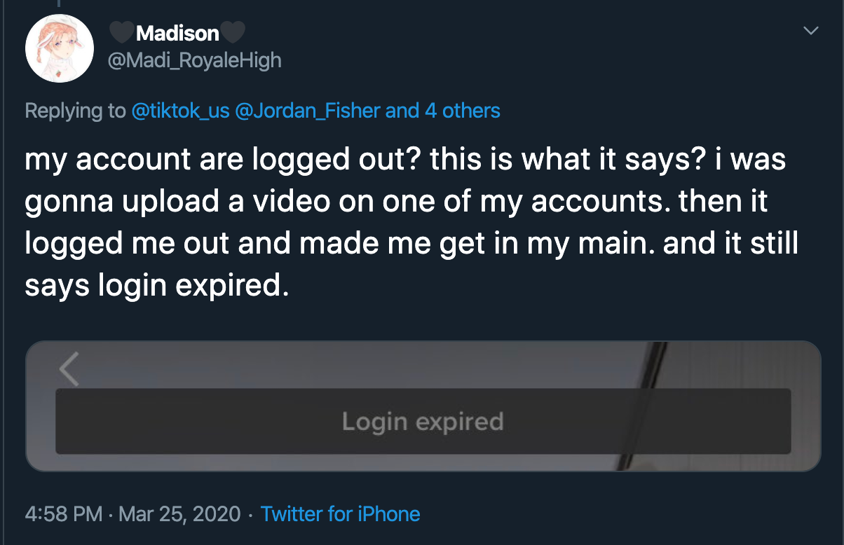 Tiktok Login Expired Login Pages Info