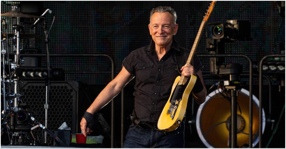 Bruce Springsteen performing a concert
