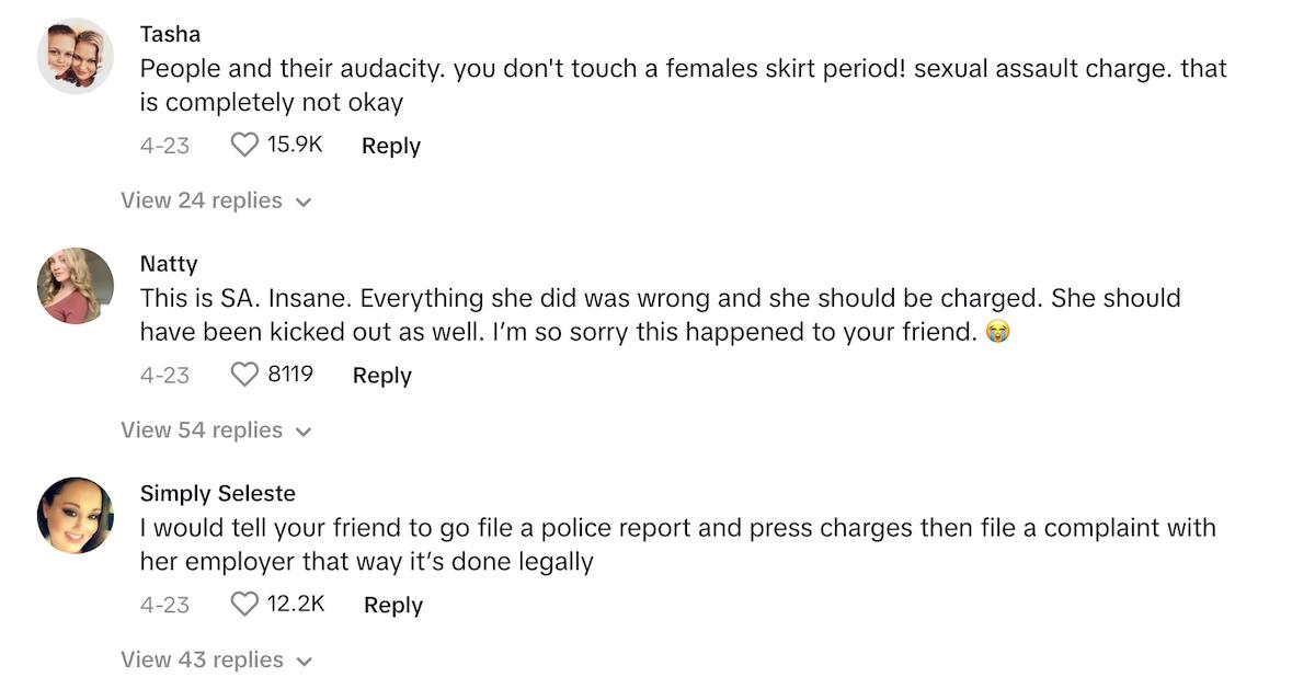 Comments about "Karen" sexual assault