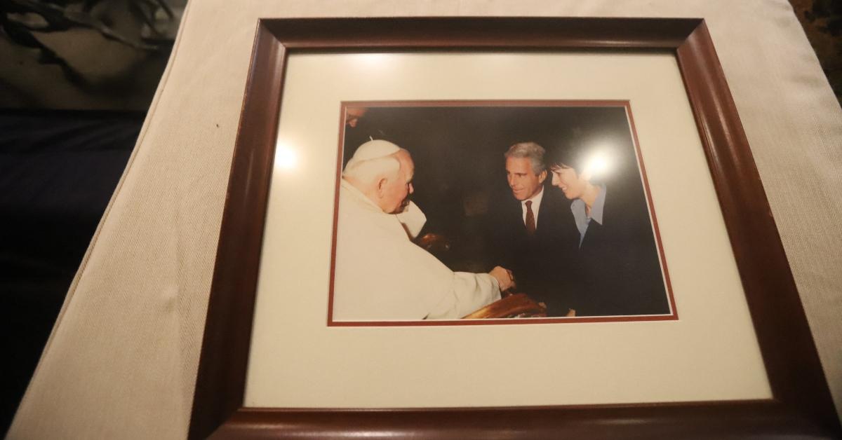 House Oversight Democrats released a batch of images, including this one showing Jeffrey Epstein and the former Pope