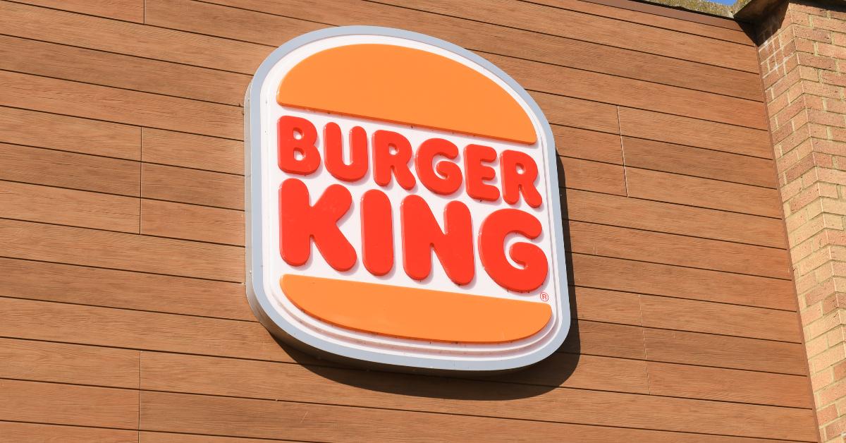 The Burger King sign outside