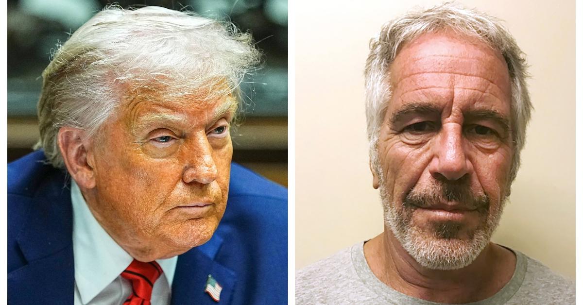 (L-R): Donald Trump; Jeffrey Epstein