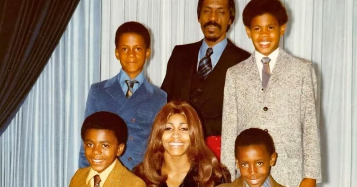 (l-r): Ike and Tina Turner's sons with Ike and Tina Turner