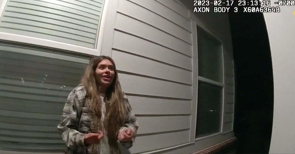 Taylor Frankie Paul talks to the police. 