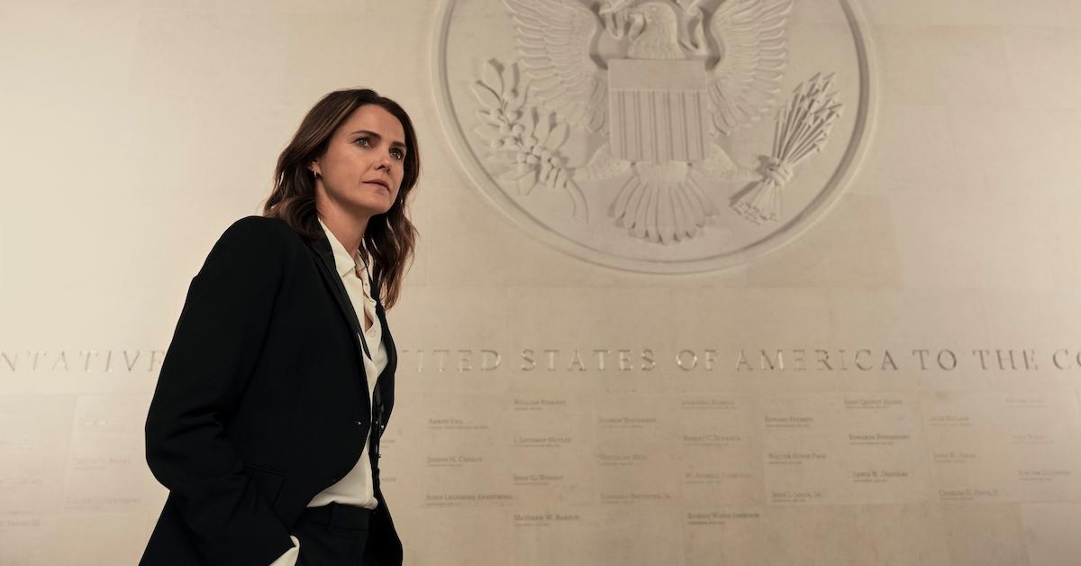 Keri Russell in a still production image from 'The Diplomat'.