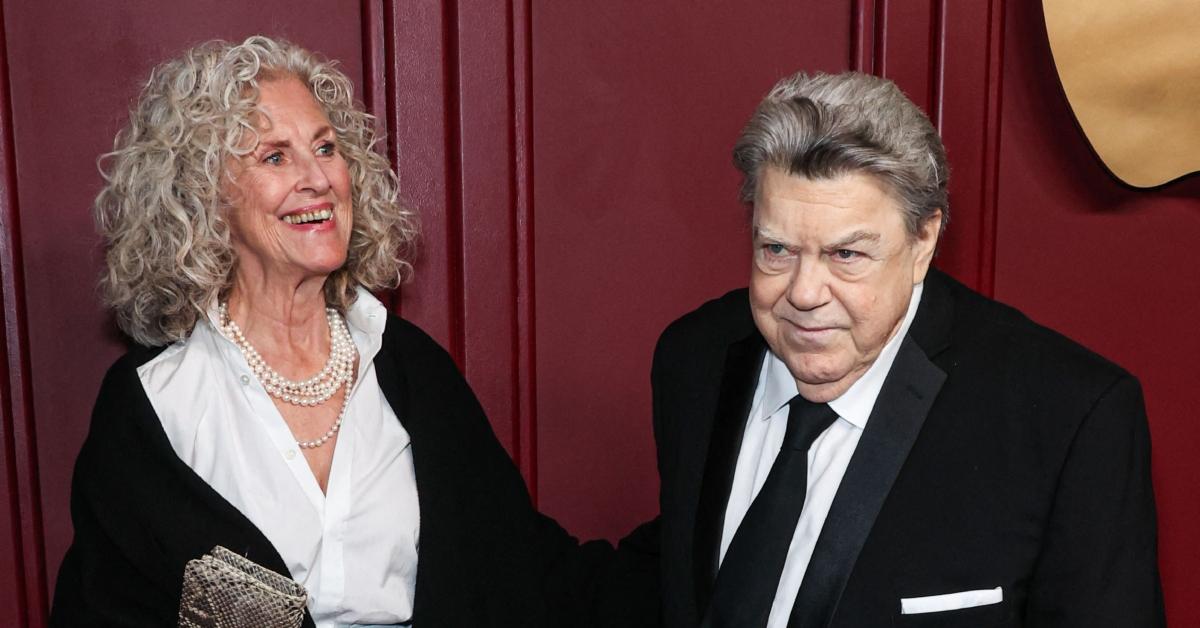 (l-r): Bernadette Birkett and George Wendt at the Apple TV+'s 75th Annual Primetime Emmy Awards Party held at Mother Wolf on January 15, 2024