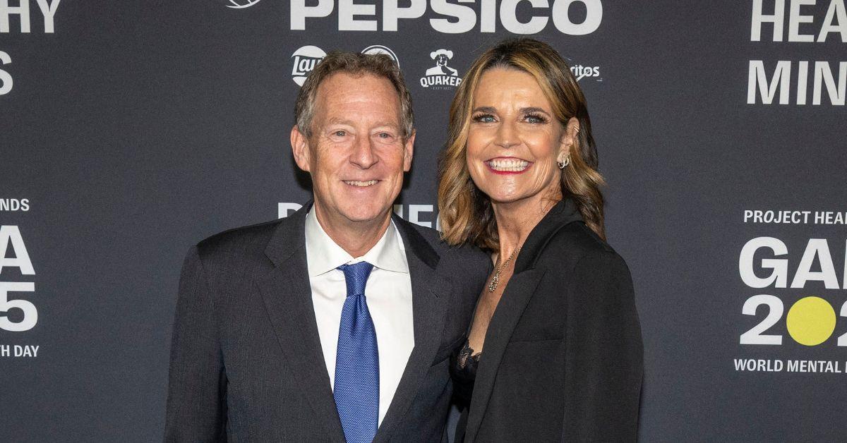 Savannah Guthrie and her second husband Michael Feldman at the Project Healthy Minds gala. 