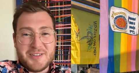 Eli Glass is in a flag war with their neighbor