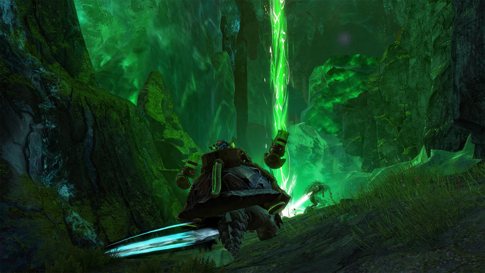 'Guild Wars 2' screenshot of a co-op turtle event in-game.