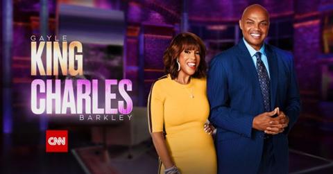 Gayle King and Charles Barkley in a promo for 'King Charles'