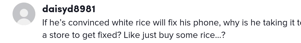 white rice cell phone repair shop argument tiktok