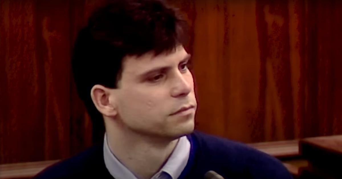 Lyle Menendez testifies during one of his trials