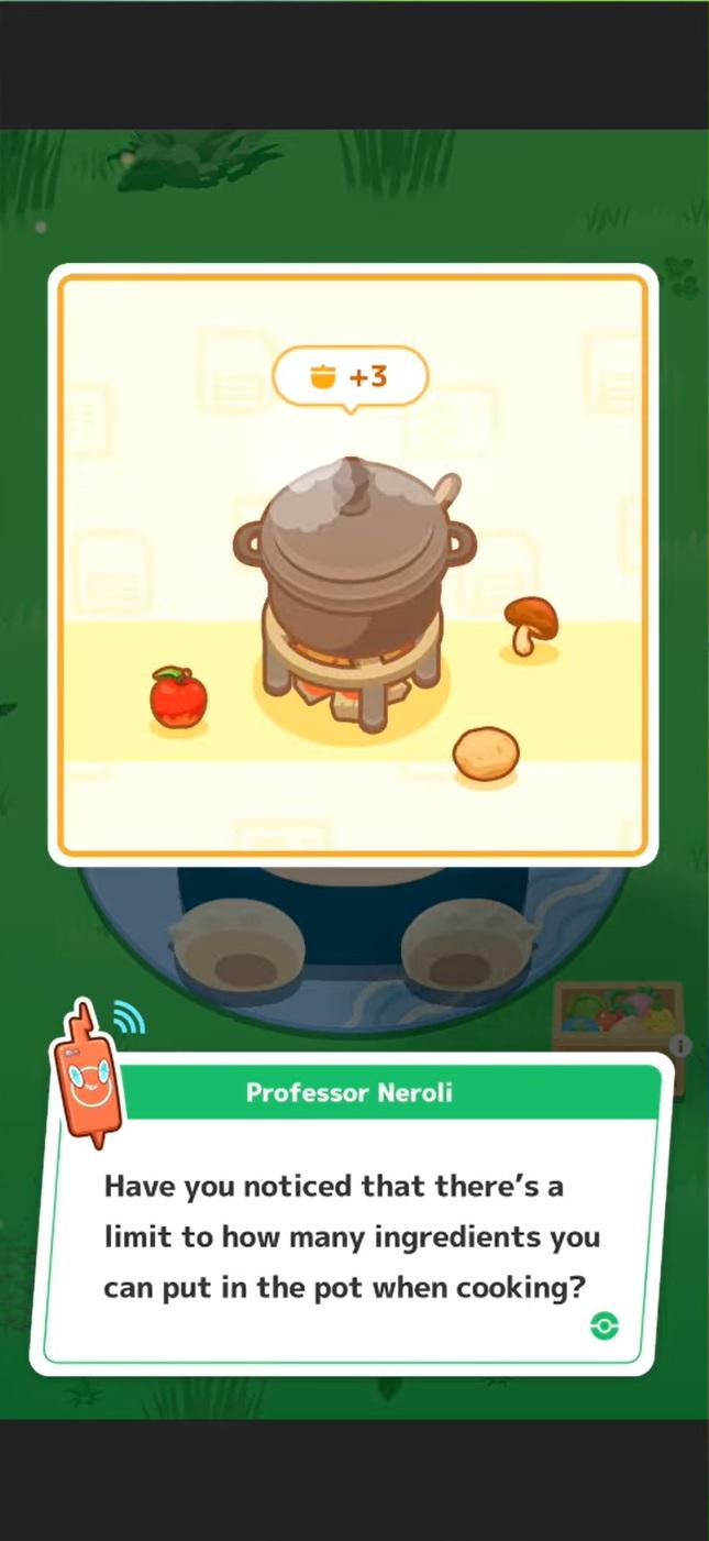 A player unlocking the Cooking Pot in Pokémon Sleep.