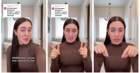 Viral video about woman who lied, claiming to have married her twin brother.