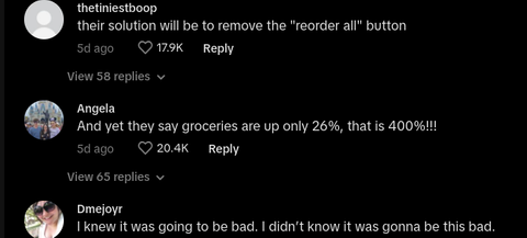 Man Re-Orders Same Groceries From 2 Years Ago, Costs 3X More