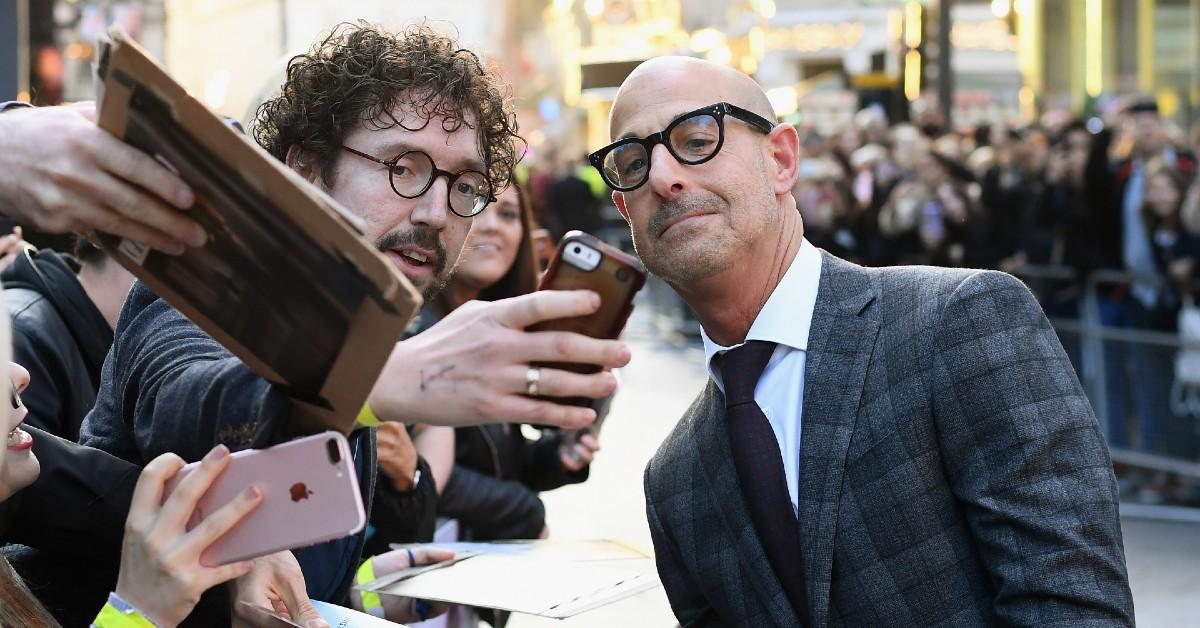 Stanley Tucci With a Fan at the BFI London Film Festival 