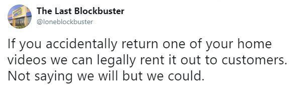 last blockbuster tweet