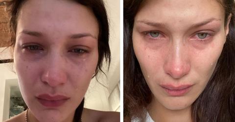 Bella Hadid crying