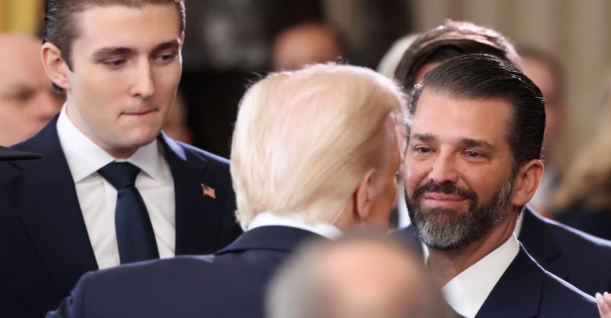 Trump talks to Barron and Donald Trump Jr.