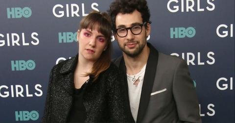 Lena Dunham and Jack Antonoff attend the season 6 premiere of 'Girls'.