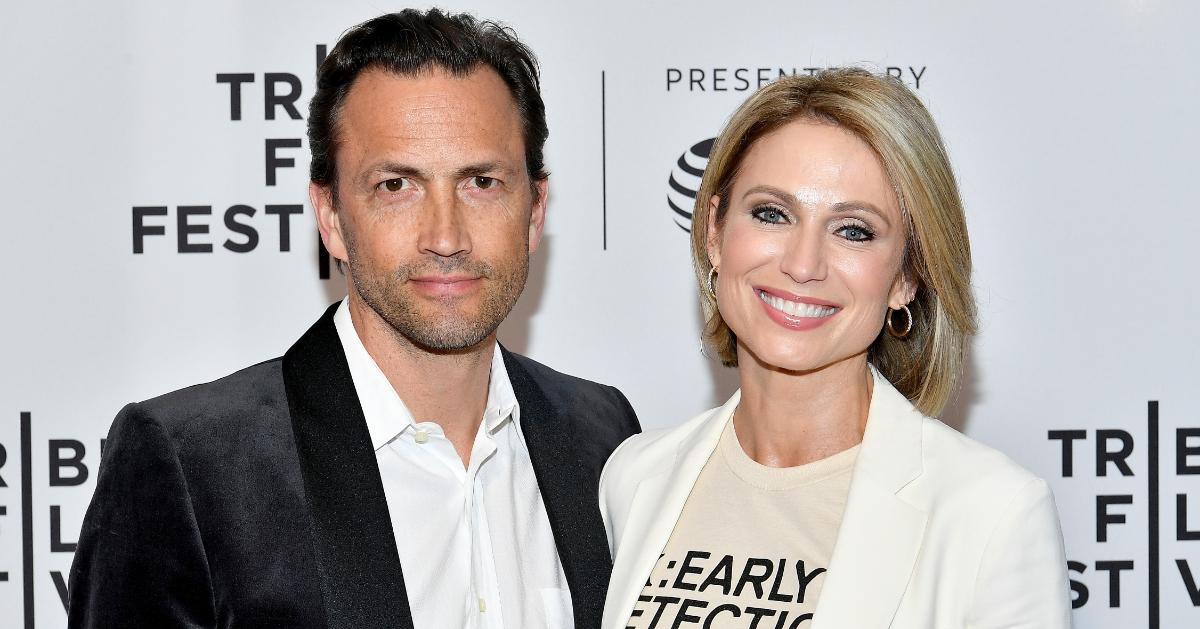(l-r): Andrew Shue and Amy Robach