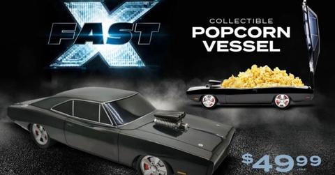 'Fast X' popcorn vessel available for purchase.